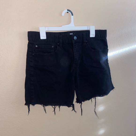 RSQ black distressed shants skater y2k shorts cut off punk indie retro bottoms - Picture 4 of 11